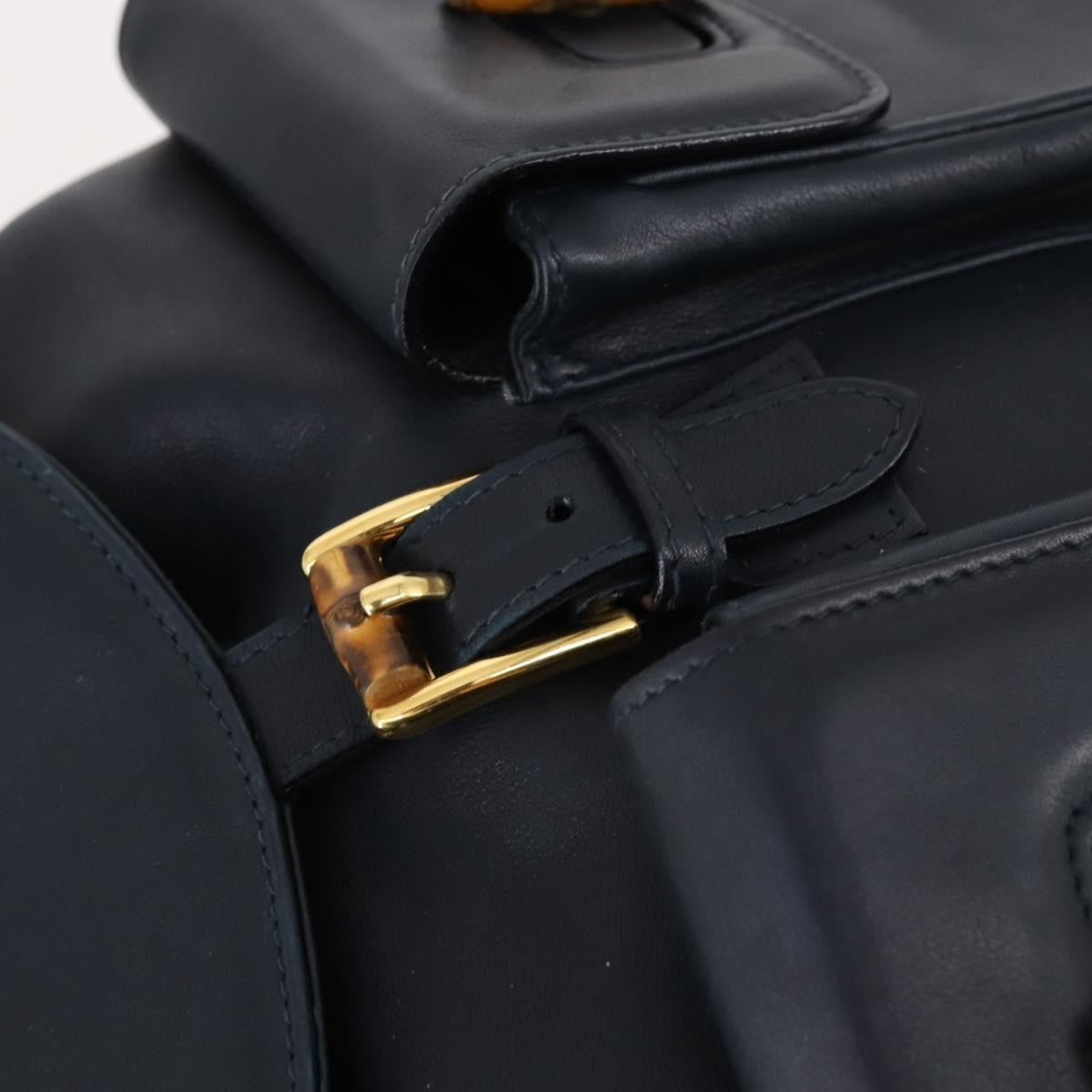 Gucci Vintage Bamboo Backpack Leather