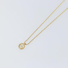Christian Dior CD Pendant Necklace Metal