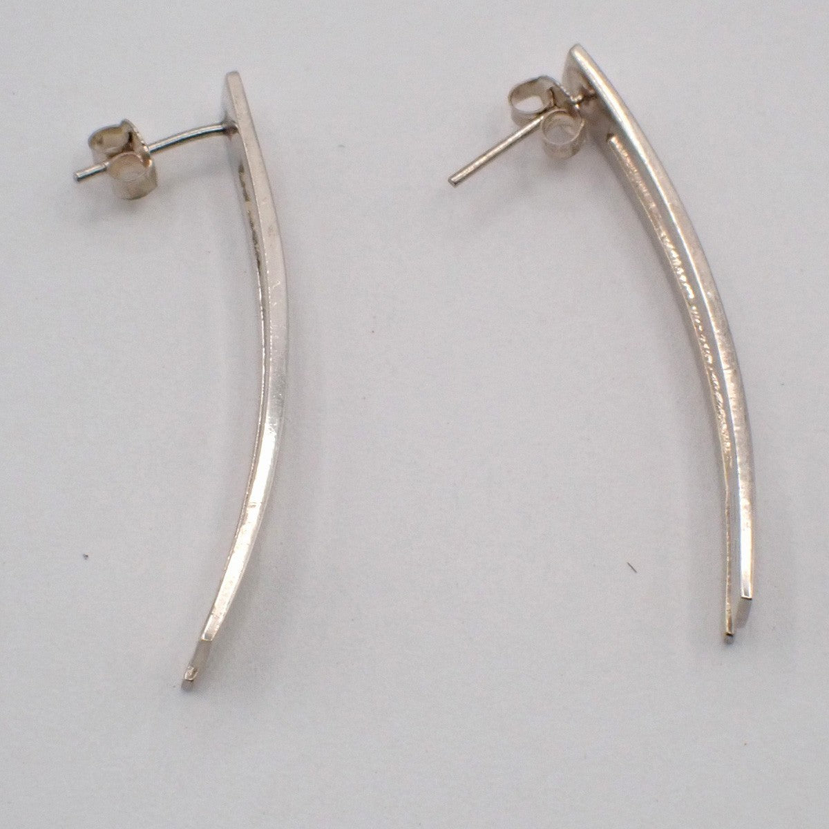Gucci G Logo Long Studs Earrings Silver 925