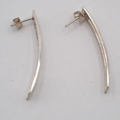Gucci G Logo Long Studs Earrings Silver 925