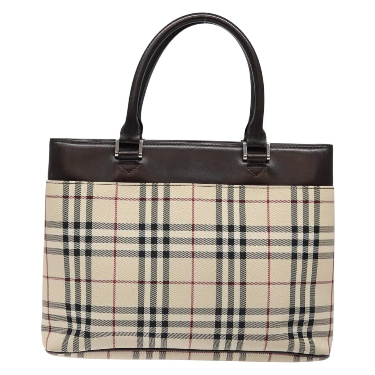 Burberry Nova Check Tote Canvas and Leather