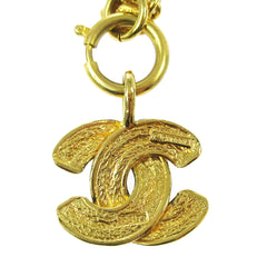Chanel Vintage Quilted CC Pendant Necklace Metal
