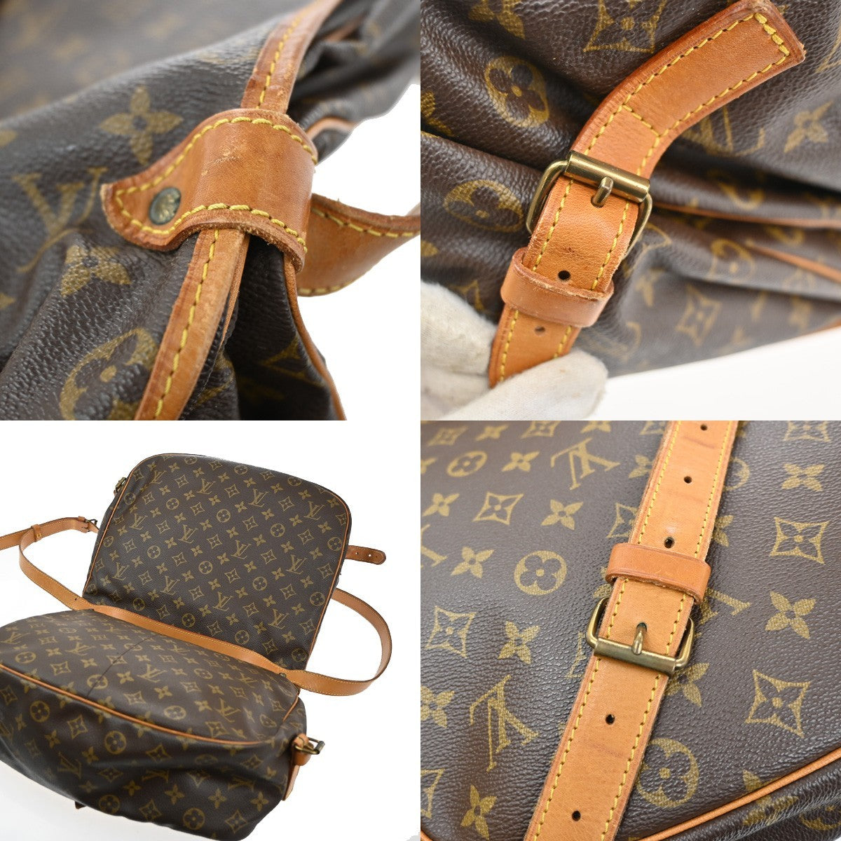 Louis Vuitton Saumur Handbag Monogram Canvas