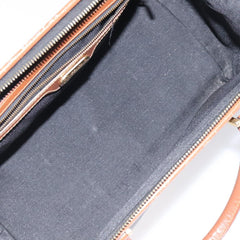 Fendi Vintage Pequin Boston Bag Coated Canvas