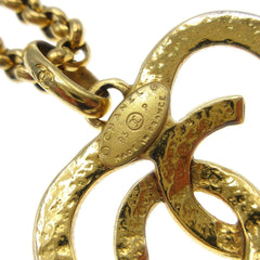 Chanel CC Heart Pendant Necklace Metal