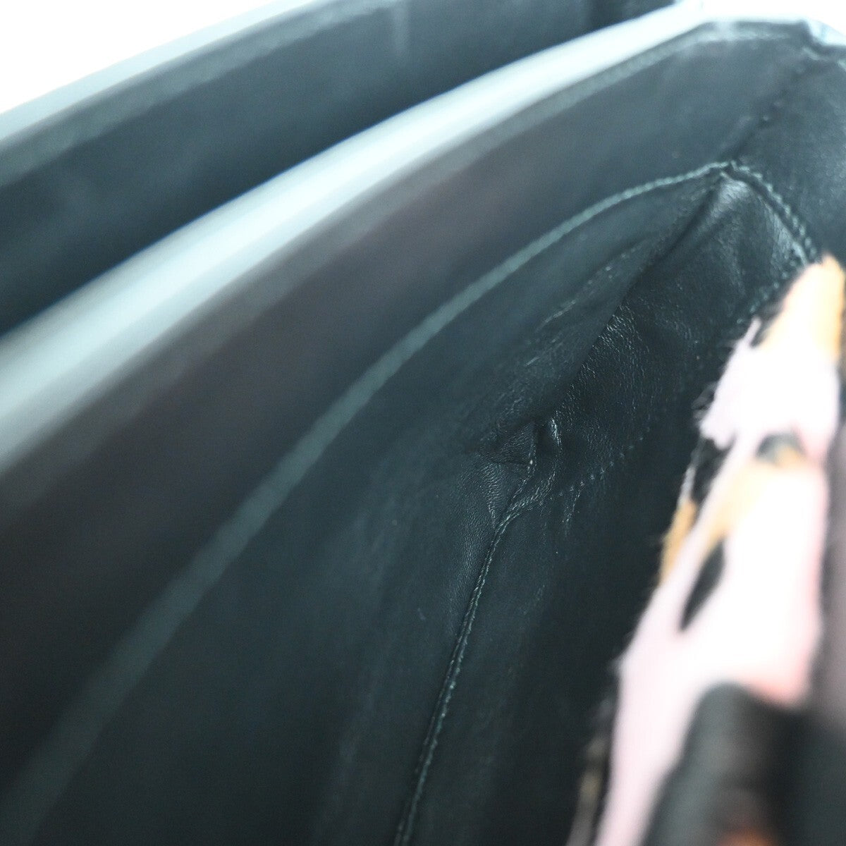 Prada Chain Flap Shoulder Bag Pony Hair and Nylon