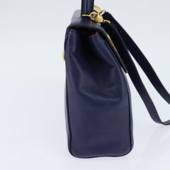 Celine Circle Logo Handbag Leather