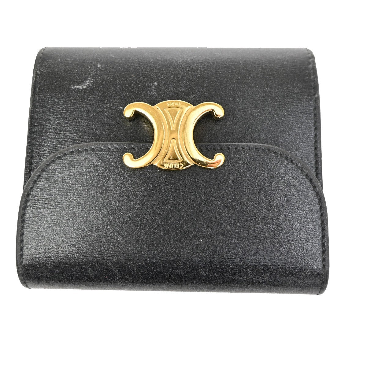 Celine Triomphe Trifold Wallet Leather
