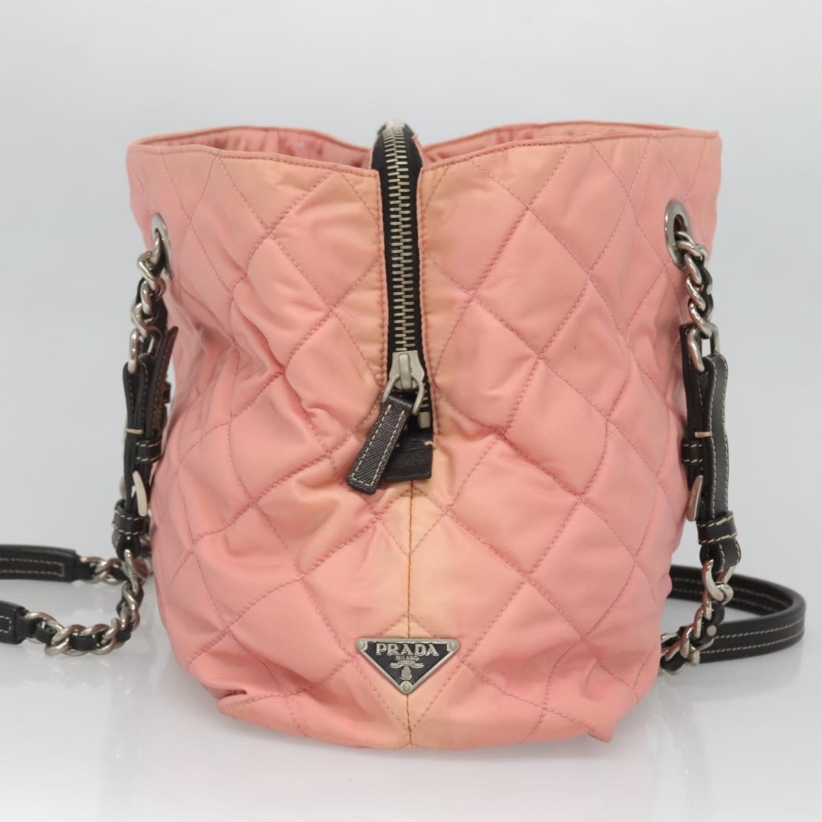 Prada Chain Zip Tote Quilted Tessuto