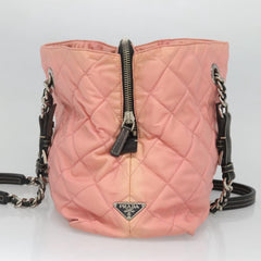 Prada Chain Zip Tote Quilted Tessuto