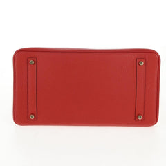 Hermes Birkin Handbag Red Togo with Gold Hardware