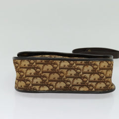 Christian Dior Vintage Trotter Flap Shoulder Bag Canvas