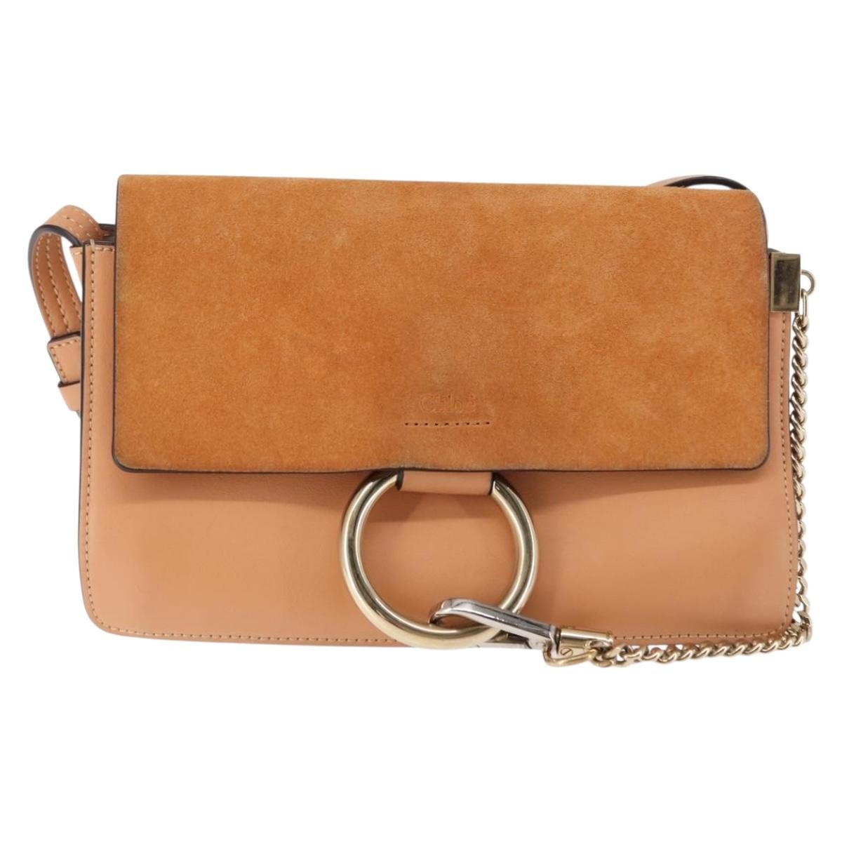 Chloe Faye Shoulder Bag Leather and Suede