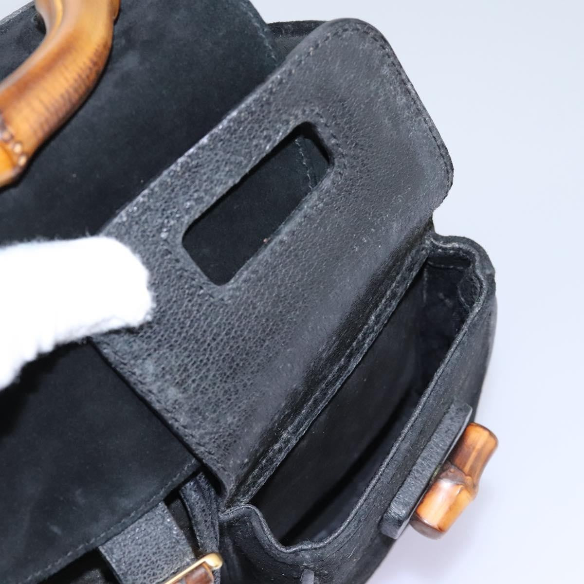 Gucci Vintage Bamboo Backpack Suede