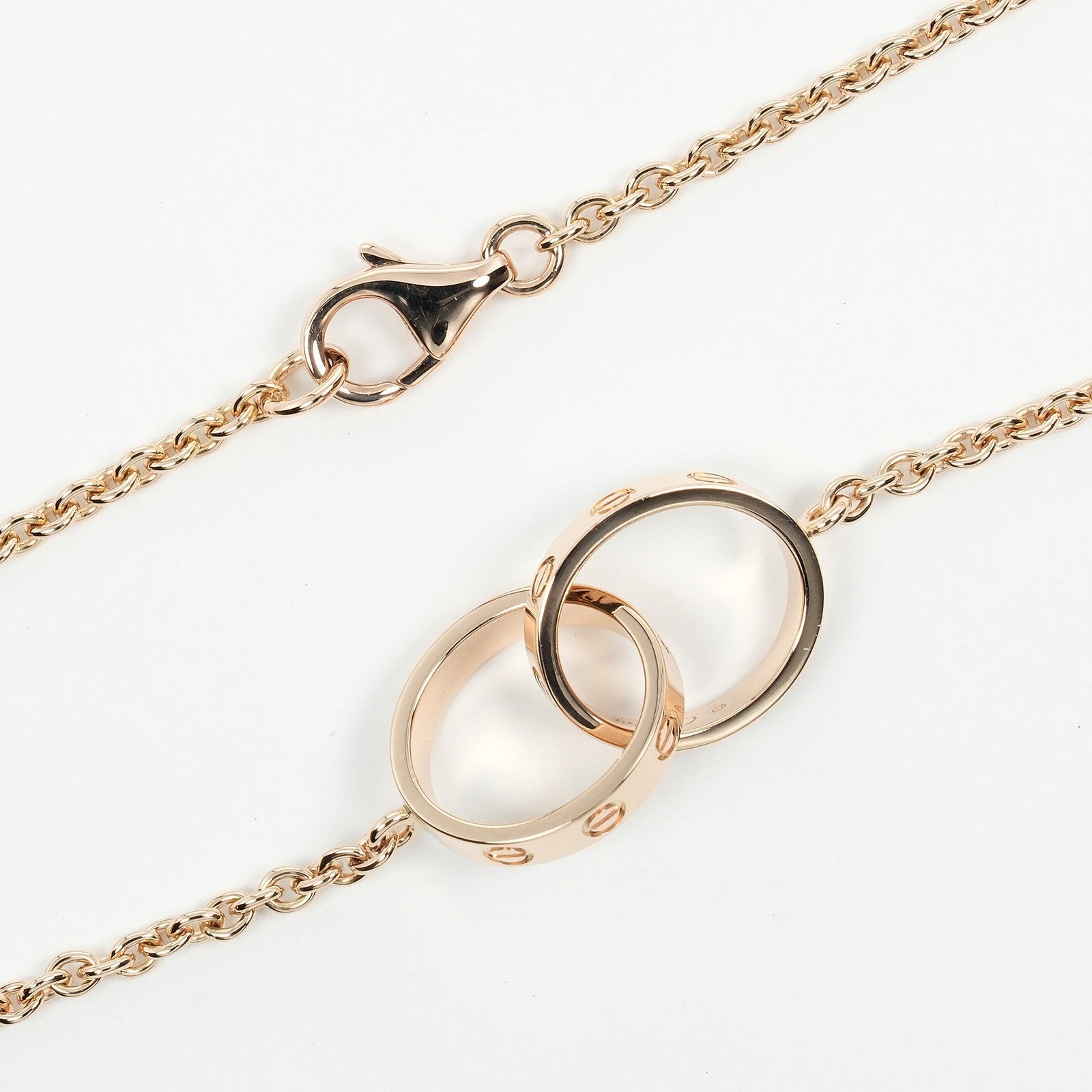 Cartier Love Interlocking Necklace 18K Rose Gold