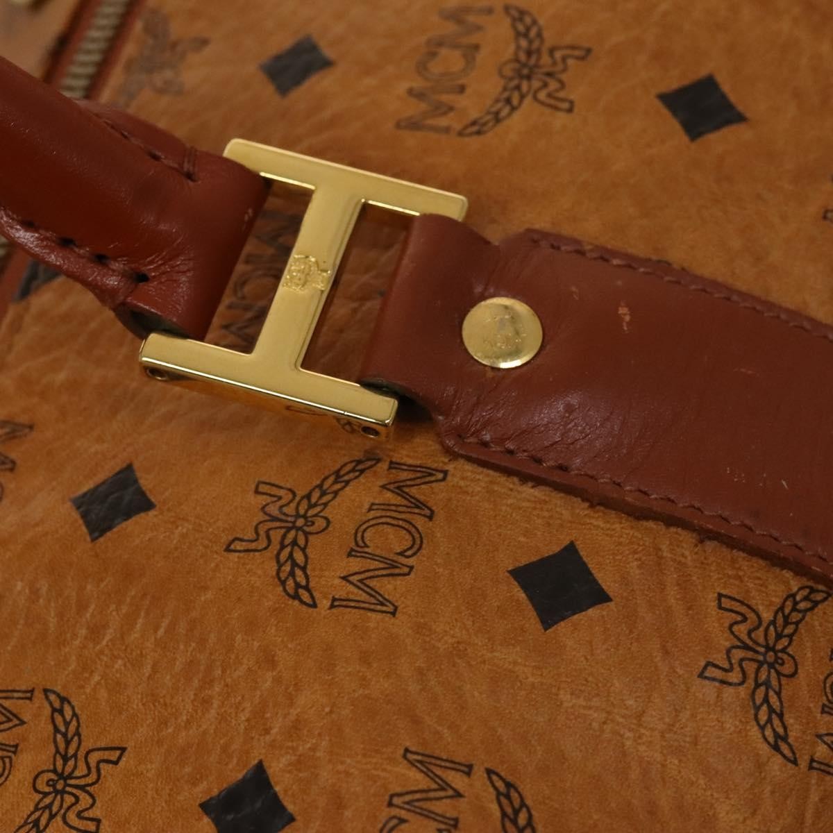 MCM Visetos Handbag Canvas and Leather