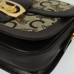 Celine C Sulky Shoulder bag Canvas and Leather