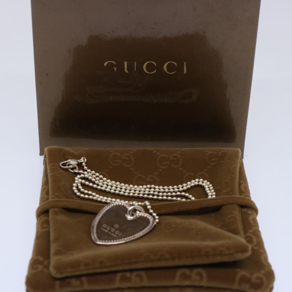 Gucci Heart Necklace Silver