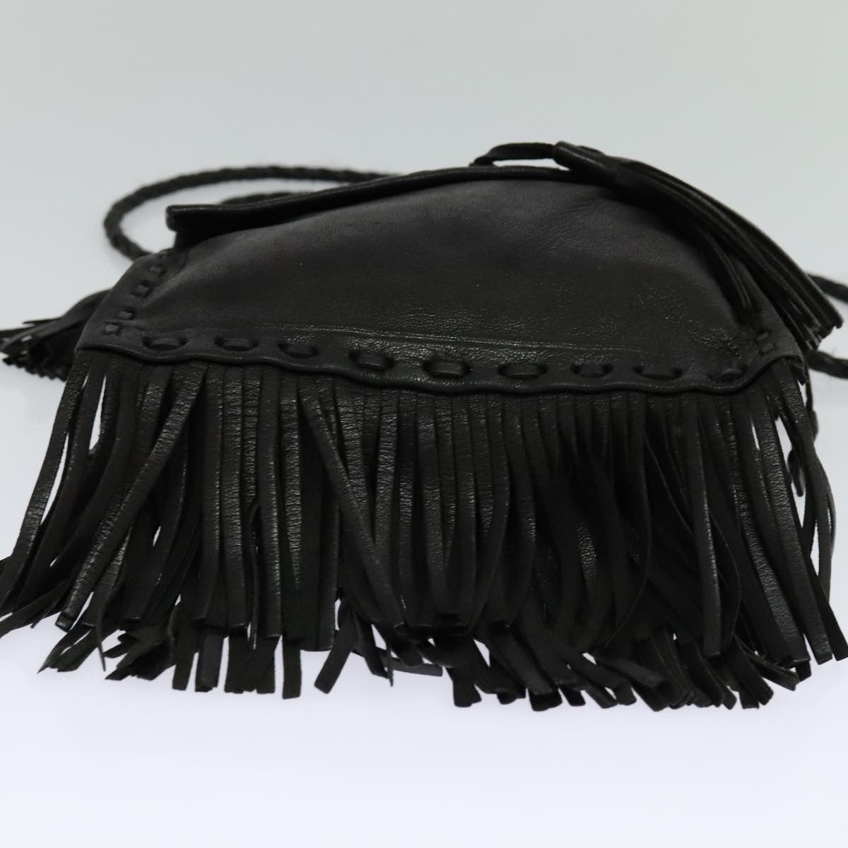 Prada Fringe Flap Crossbody Bag Leather