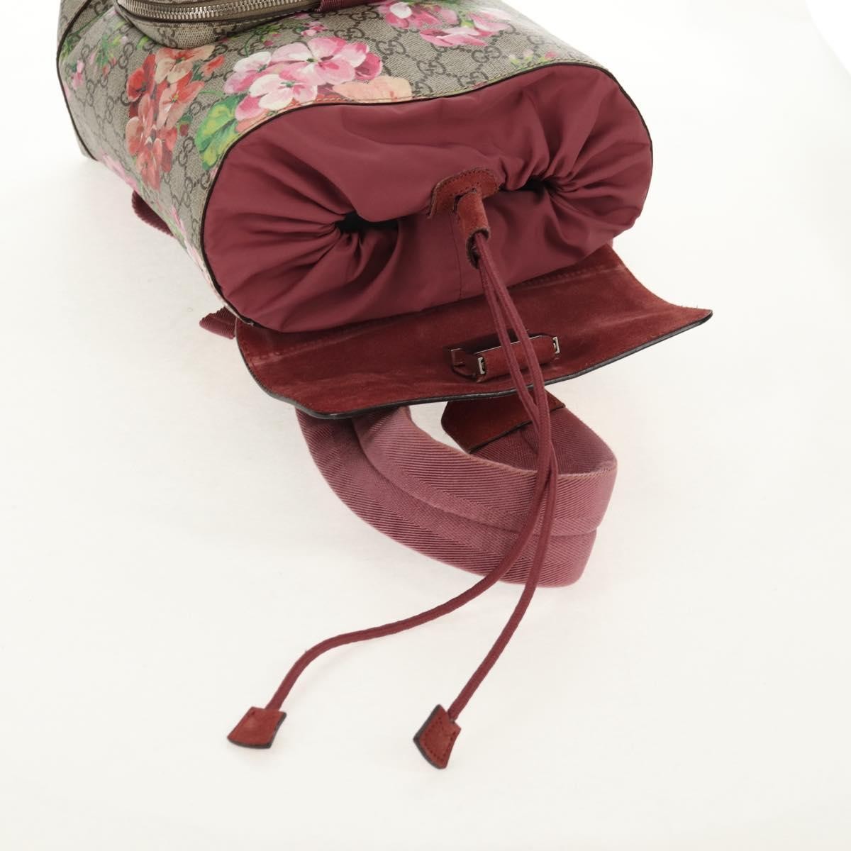 Gucci Buckle Backpack Blooms Print GG Coated Canvas