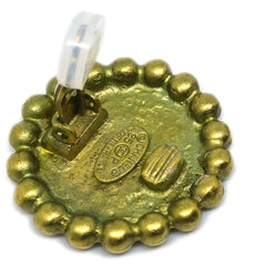 Chanel CC Button Clip-On Earrings Metal