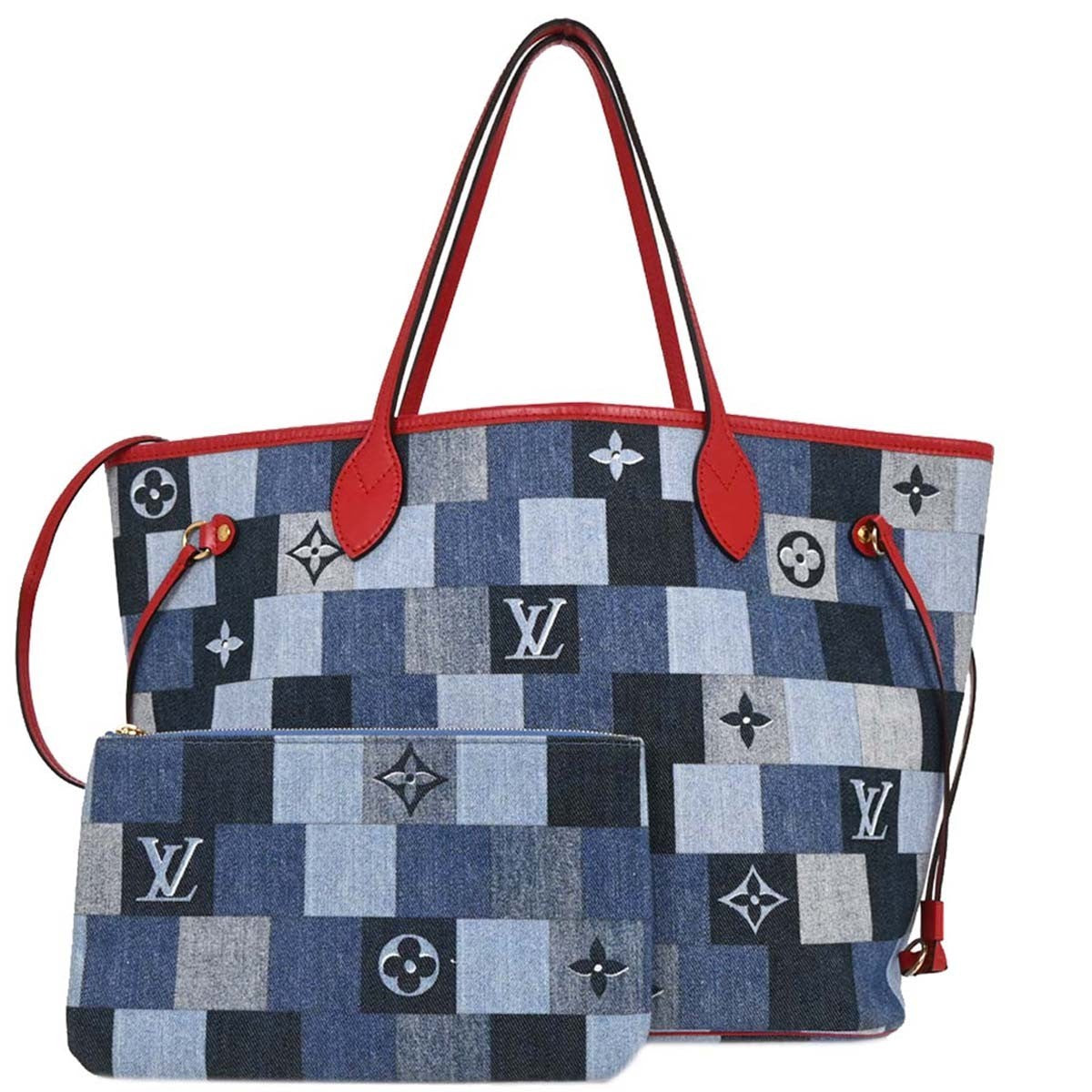 Louis Vuitton Neverfull Tote Damier and Monogram Patchwork Denim