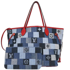 Louis Vuitton Neverfull Tote Damier and Monogram Patchwork Denim