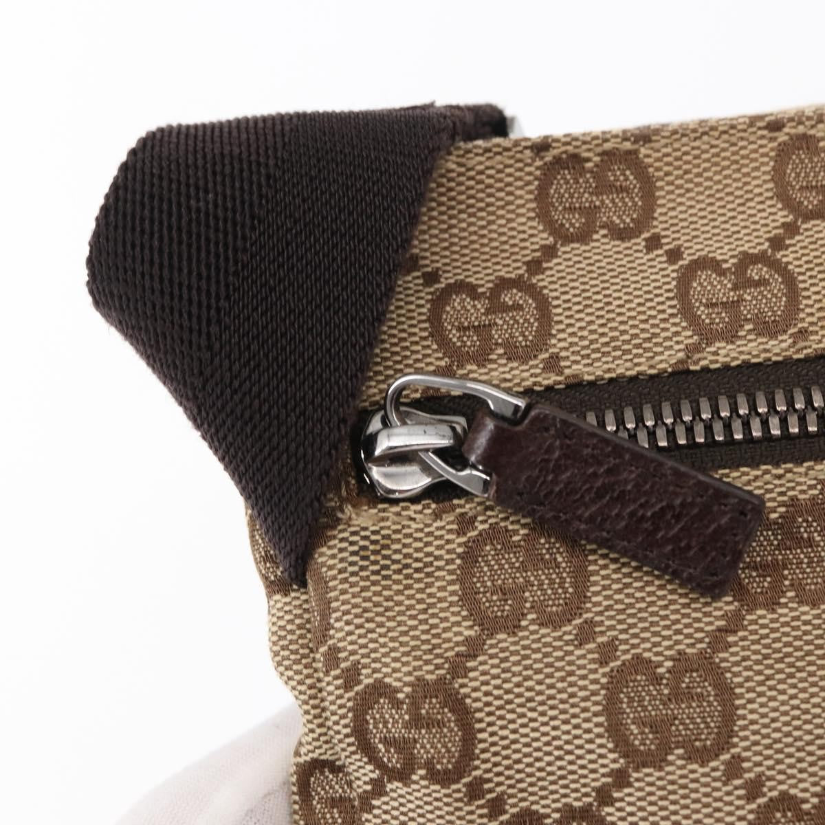 Gucci Vintage Double Belt Bag GG Canvas with Leather