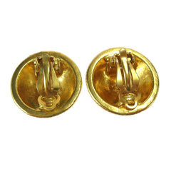 Chanel CC Round Earrings Metal