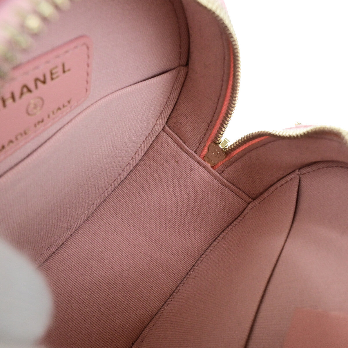 Chanel 19 Round Clutch with Chain Quilted Leather