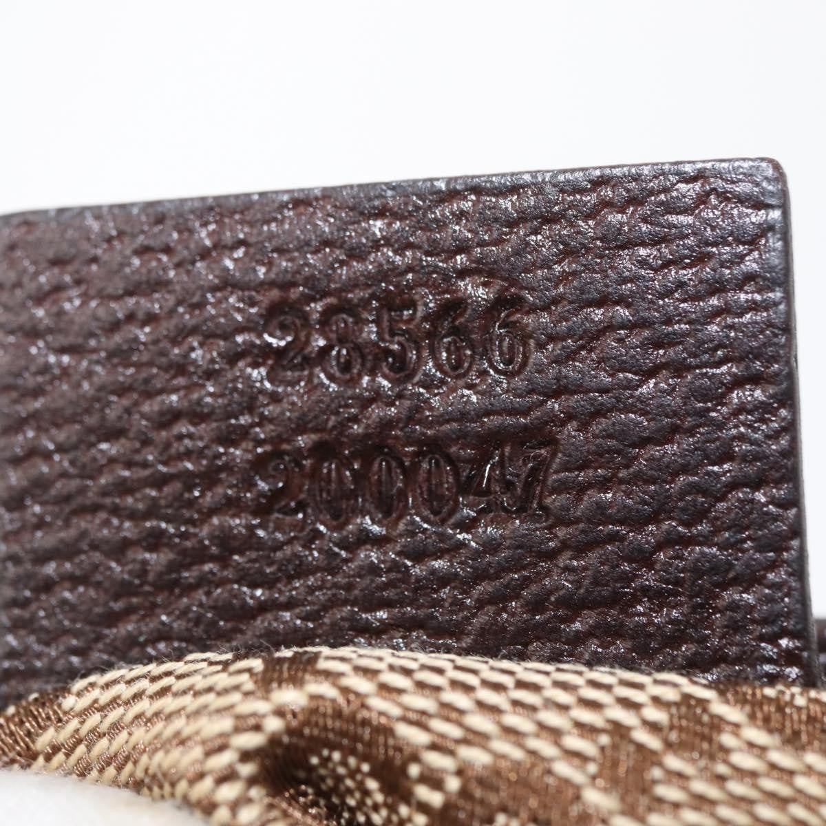 Gucci Vintage Double Belt Bag GG Canvas with Leather