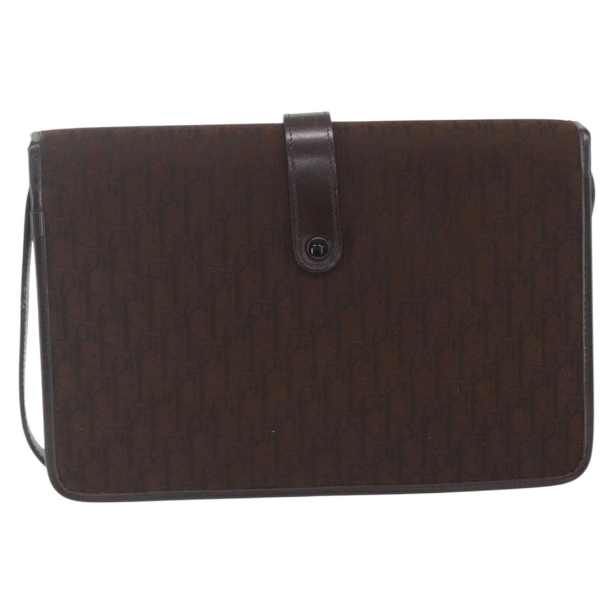 Christian Dior Vintage Trotter Shoulder Bag Canvas