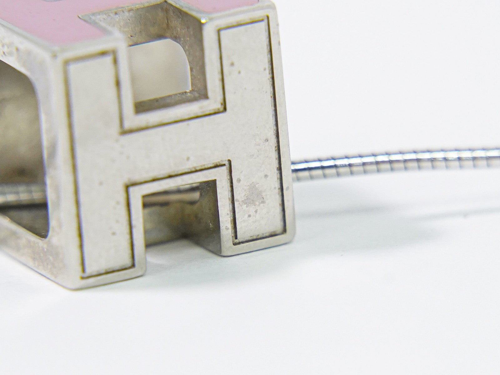 Hermes Cage d'H Pendant Necklace Metal