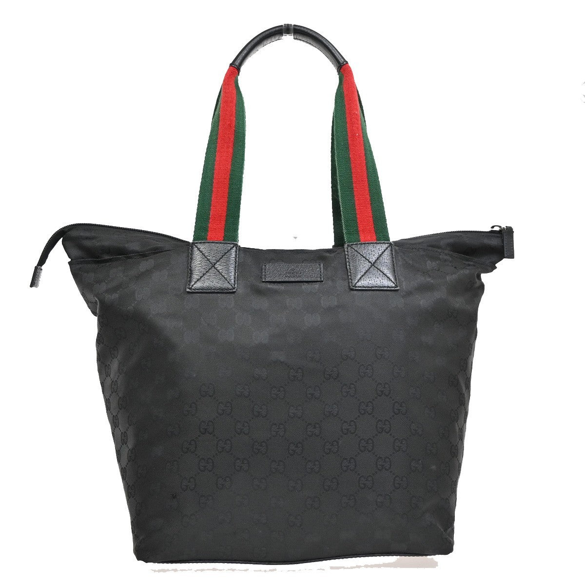 Gucci Web Zip Tote GG Canvas