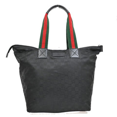 Gucci Web Zip Tote GG Canvas