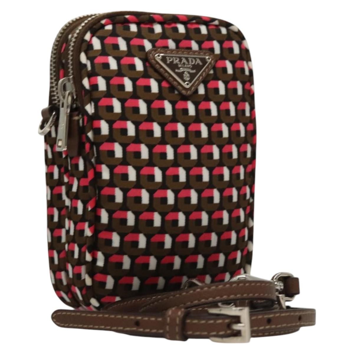 Prada Baguette Shoulder Bag Quilted Tessuto with Leather