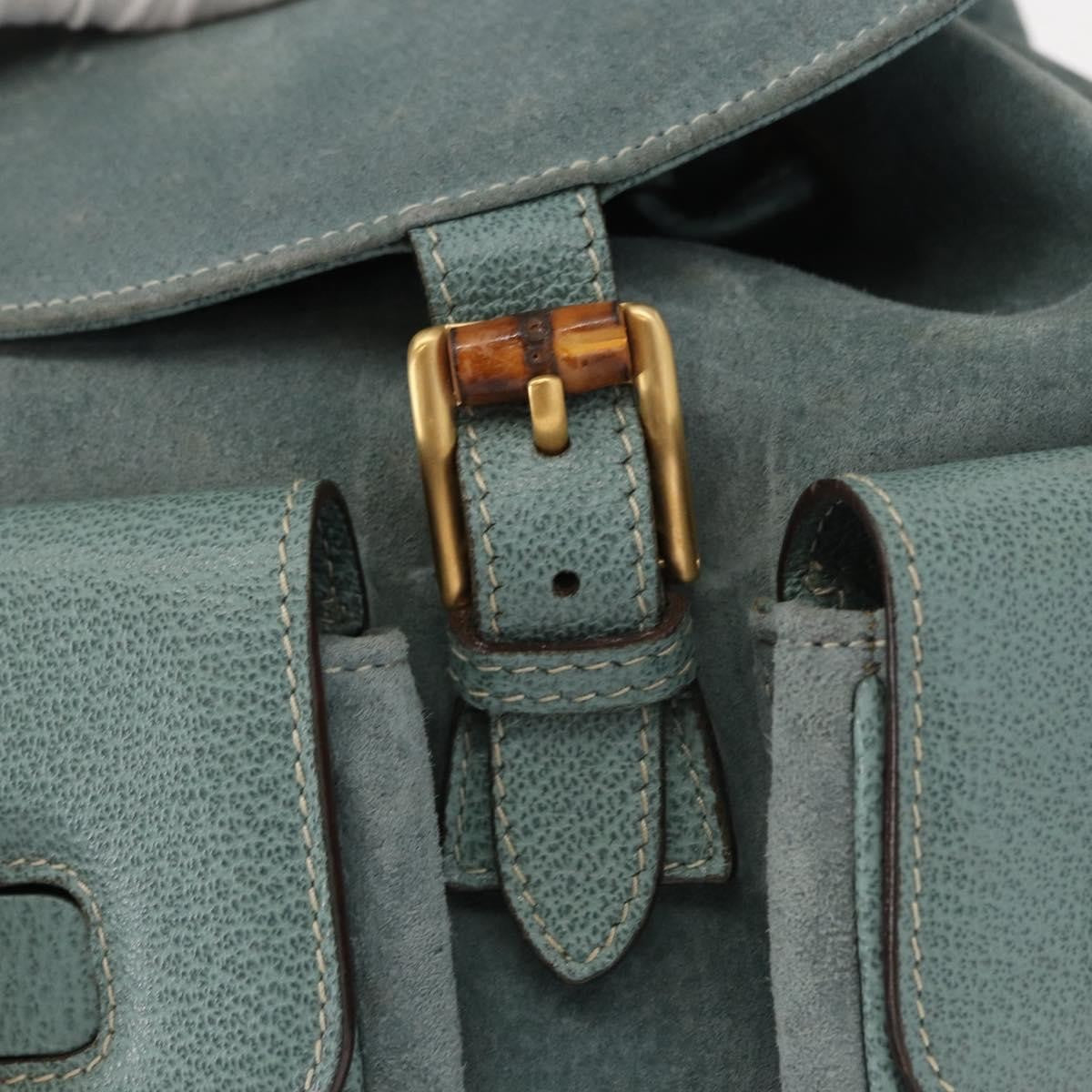 Gucci Vintage Bamboo Backpack Suede