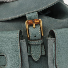 Gucci Vintage Bamboo Backpack Suede