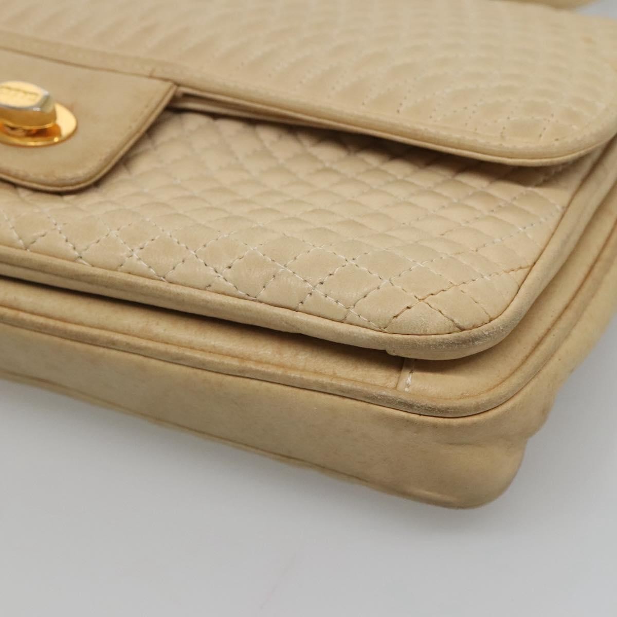 Bally Vintage Chain Shoulder Bag Quilted Leather