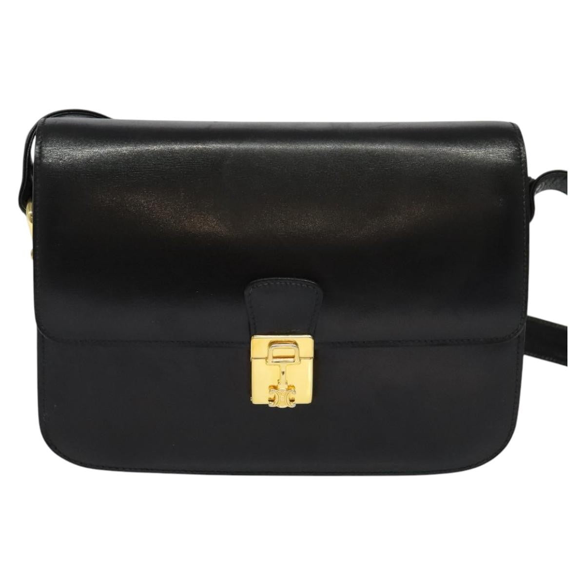 Celine Vintage Flap Shoulder Bag Leather