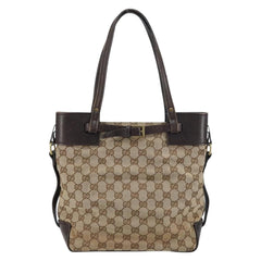 Gucci Belted Bucket Tote GG Canvas with Leather