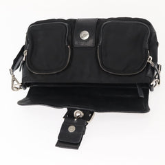 Prada Double Pocket Buckle Flap Bag Tessuto with Leather