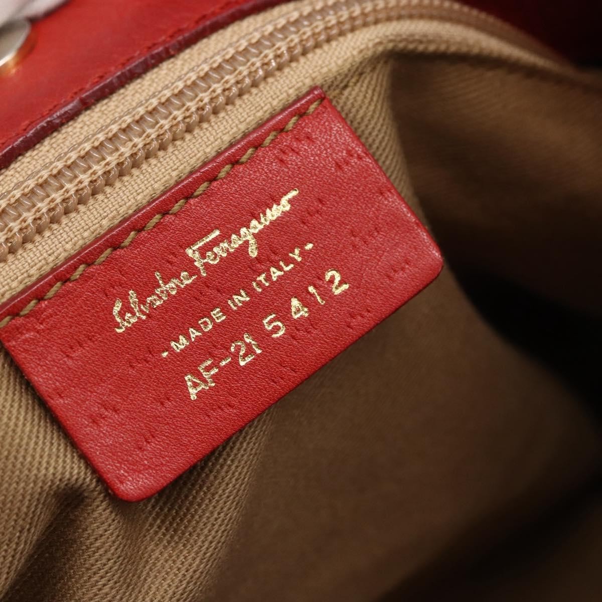 Salvatore Ferragamo Gancini Shoulder Bag Leather