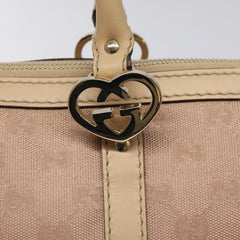 Gucci Lovely Heart Interlocking G Tote GG Canvas