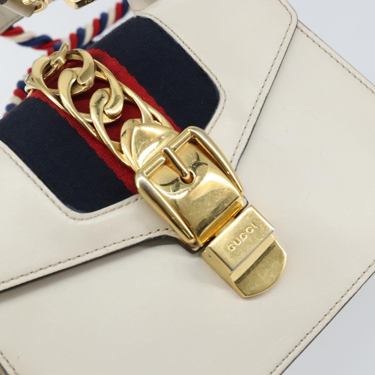 Gucci Sylvie Top Handle Bag Leather