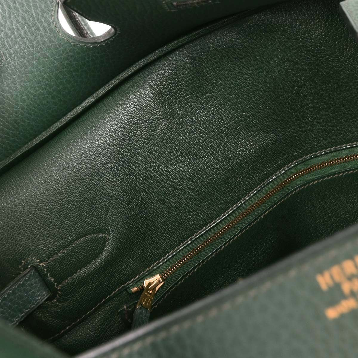 Hermes Birkin Handbag Green Ardennes with Gold Hardware