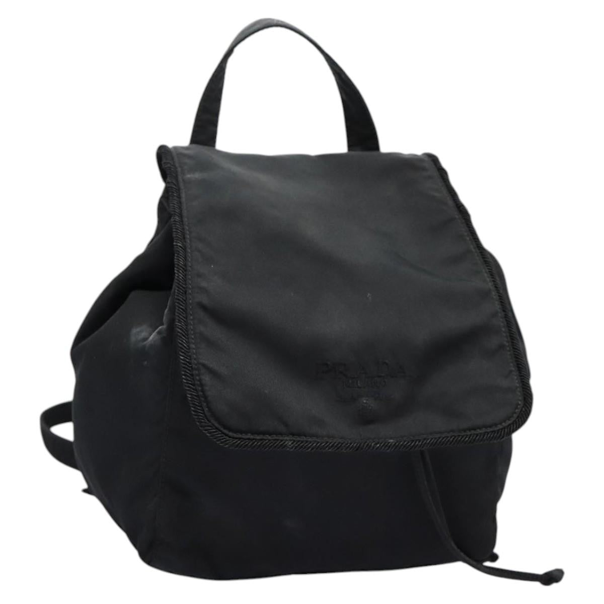 Prada Flap Drawstring Backpack Tessuto