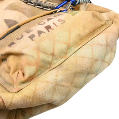 Chanel Art School Backpack Graffiti Printed Canvas