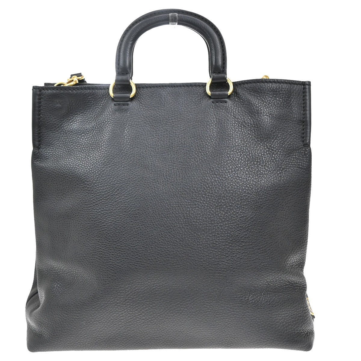 Prada Embossed Logo Convertible Open Tote Vitello Daino