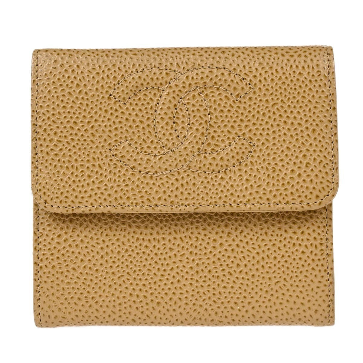 Chanel Vintage Timeless CC Bifold Wallet Caviar